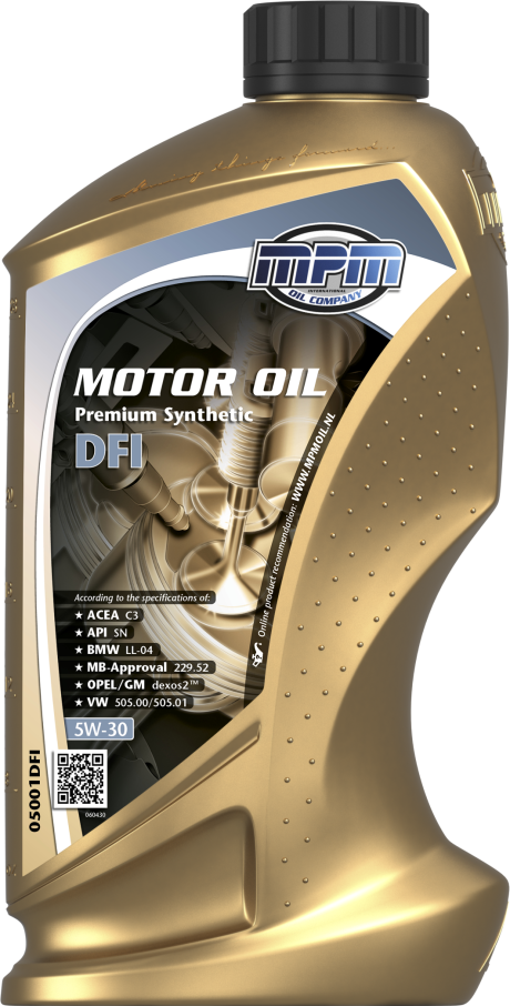 MPM Motor Oil 5W30 Premium Synthetic DFI (C3)