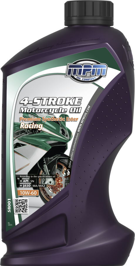 MPM 4-Stroke 10W60 Motorcycle Oil Premium Synthetic Ester Racing (red)