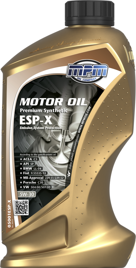 MPM Motor Oil 5W30 Premium Synthetic ESP-X (C3)