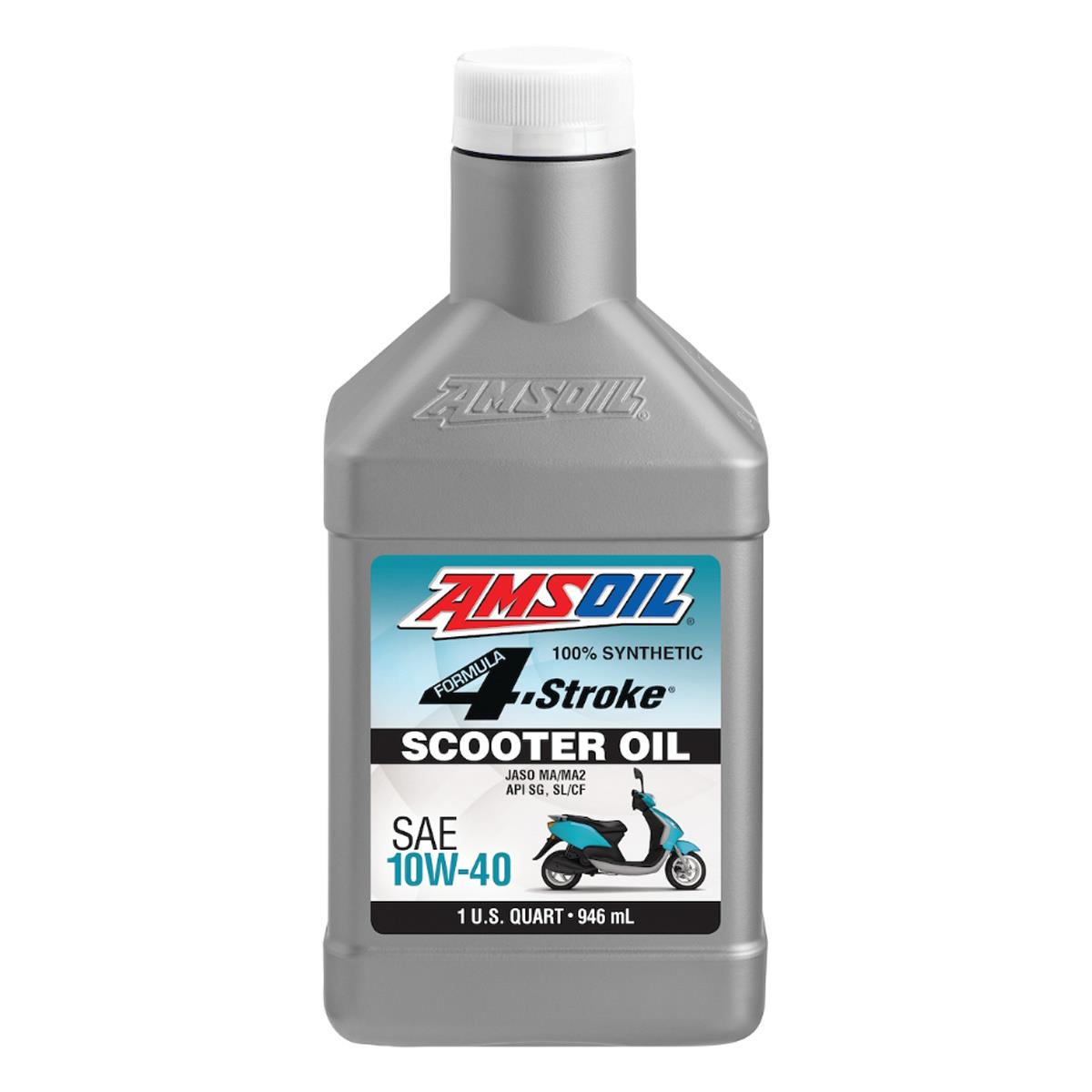 AMSOIL 10W40 Formula 4-Stroke® 100% Synthetic Scooter Oil